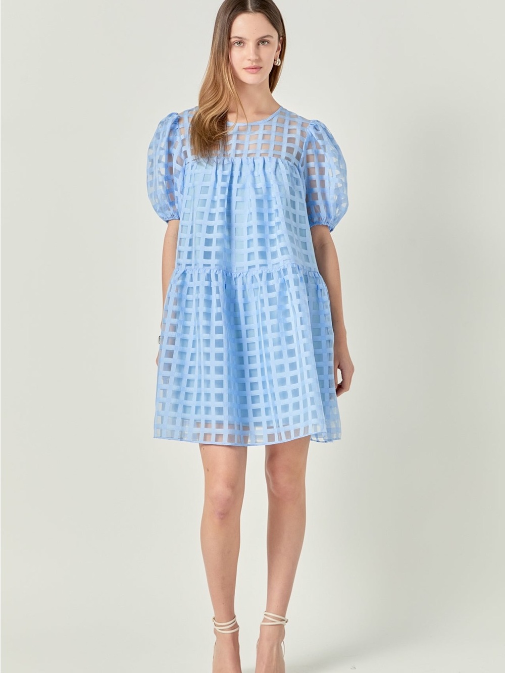English Factory puff sleeve Organza mini dress NWT
Size: Medium